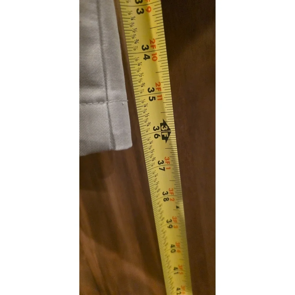 Land's End Dress Pants Mens 33 Khaki Pleated Front Traditional Fit‎ Straight Leg
